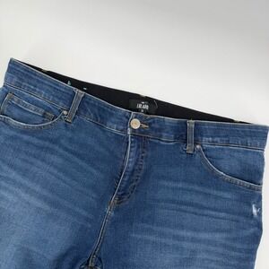 LULUROE‎ Women's Blue Denim Distressed Ripped Jeans Size 38